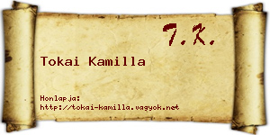 Tokai Kamilla névjegykártya